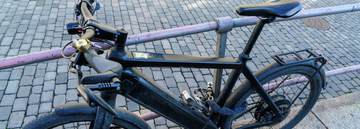 E-bike op slot