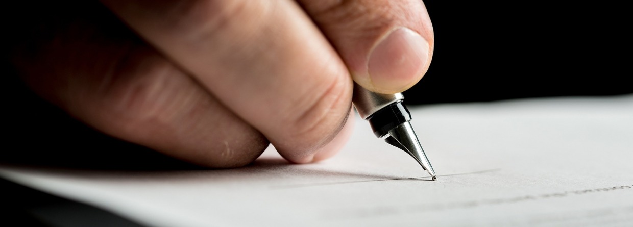 kredietverzekering, verzekering, ondertekening, krediet, hand, man